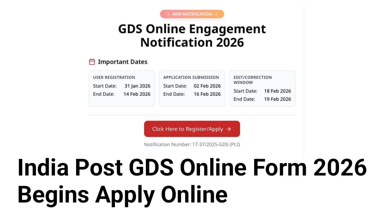 India Post GDS Online Form 2026