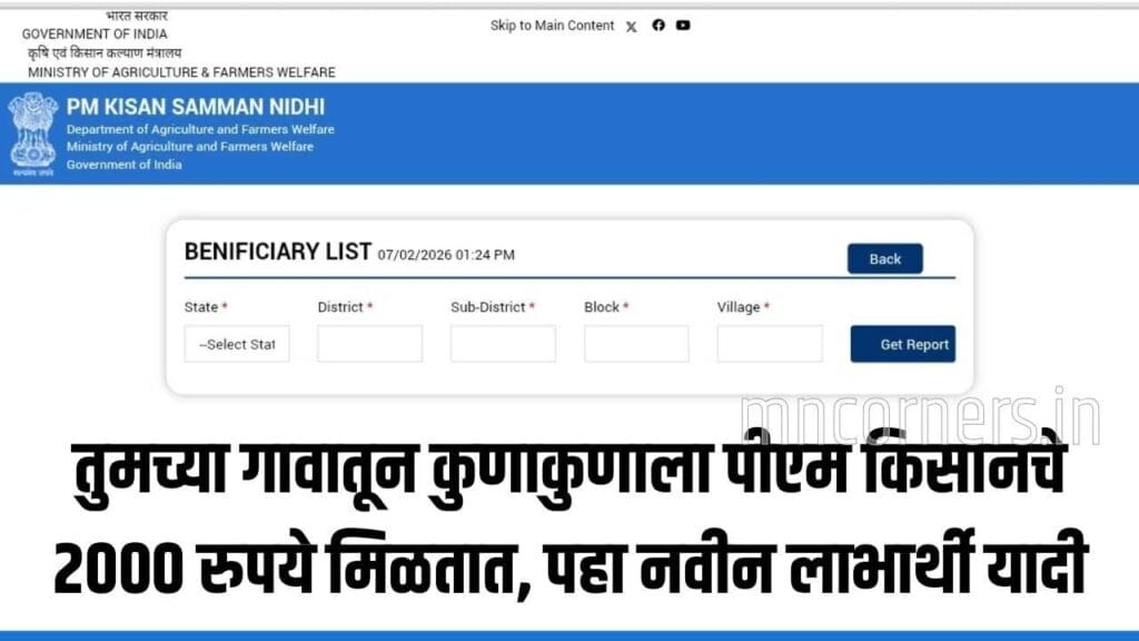 PM Kisan Beneficiary List 2026