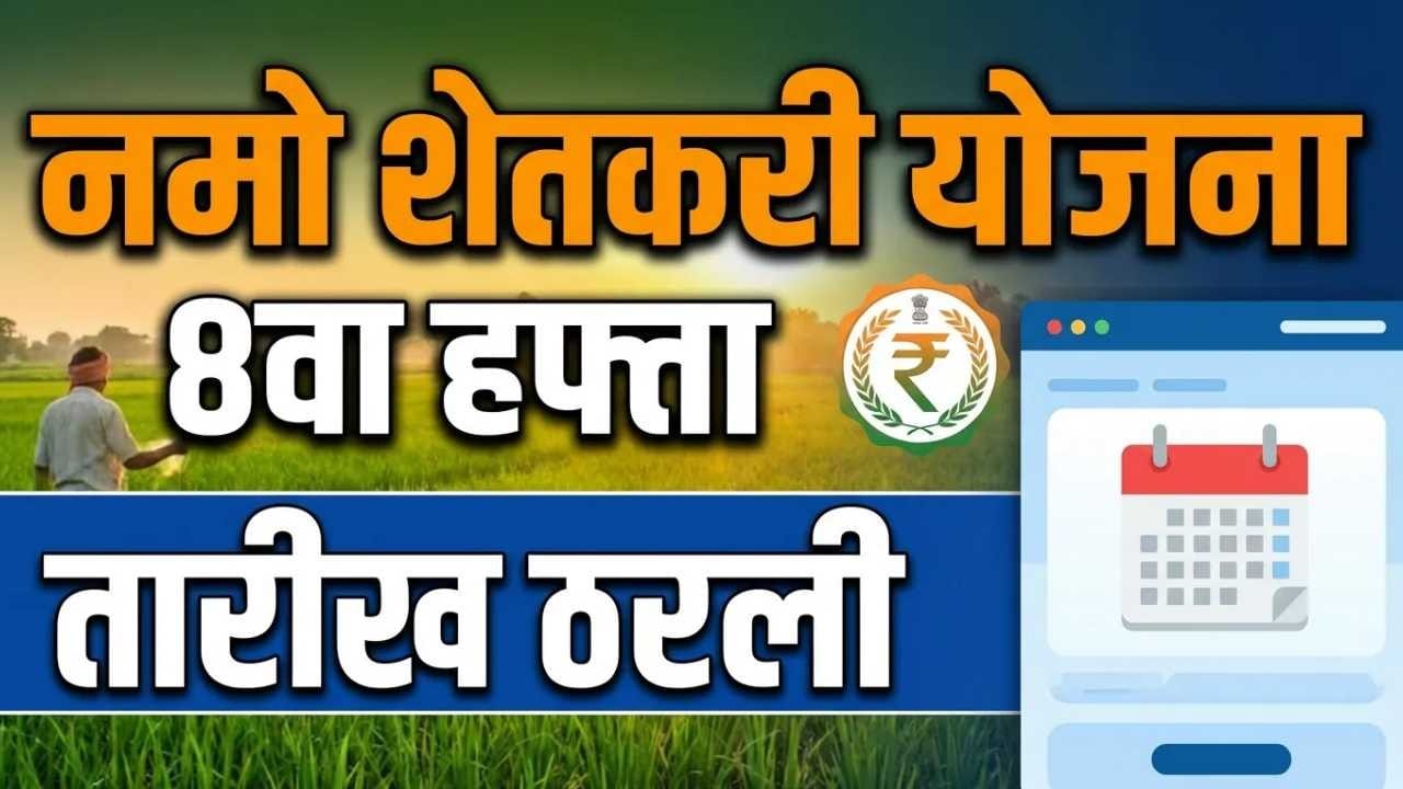 नमो शेतकरी योजना 8वा हप्ता तारीख ठरली, 2000 जमा होणार, पहा तुमचं स्टेटस! Namo Shetkari 8th Installment Date 2026